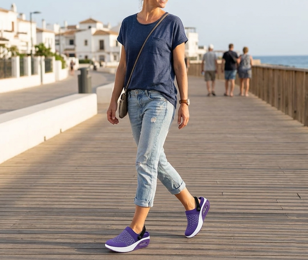 Women Walking Shoes Air Cushion Slip-On Shoes